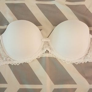 White 36 C strapless Bra
